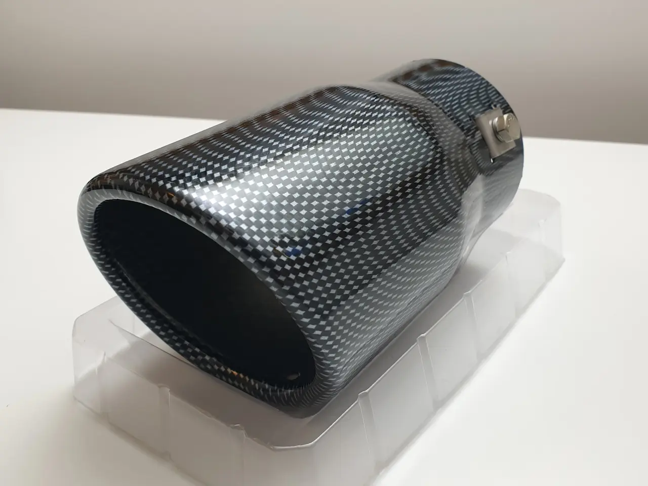 Billede 1 - NY! 90mm Carbon / Sort Rørendestykke