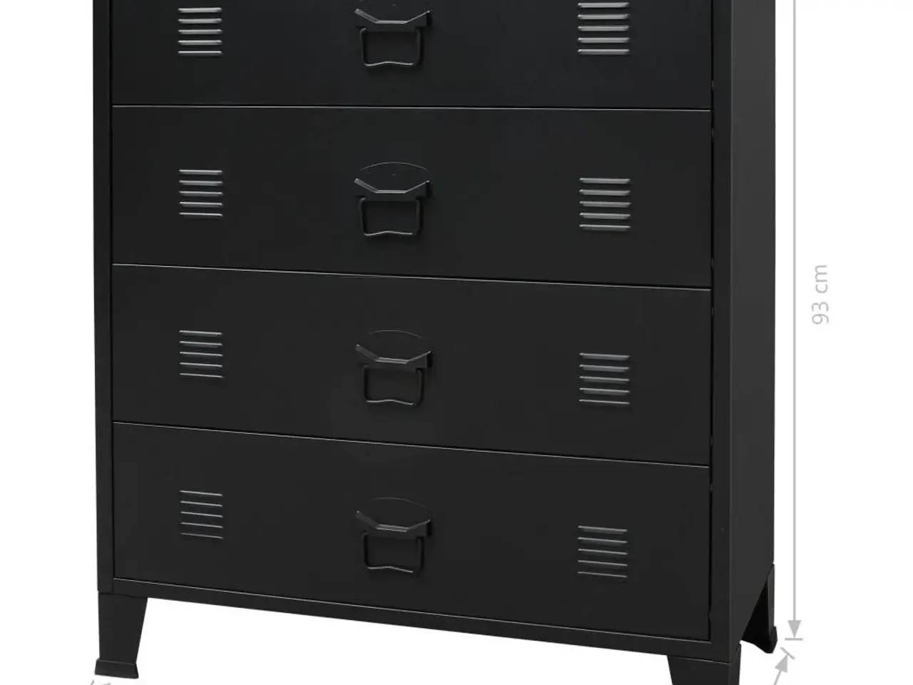 Billede 9 - Kommode i metal - industriel stil, 78 × 40 × 93 cm, sort