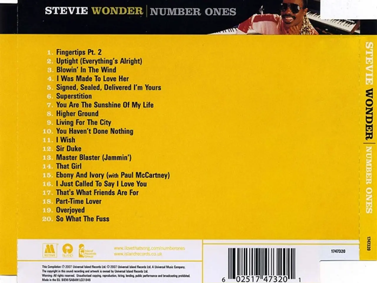 Billede 2 - Stevie Wonder – Number Ones – CD