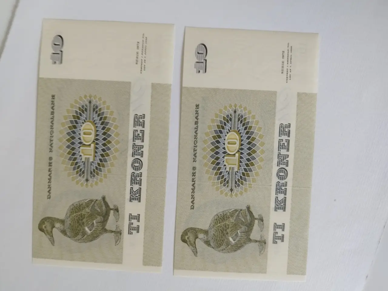 Billede 2 - 10 Kroner 1975. Bankfriske. Nr. Rækkefølge