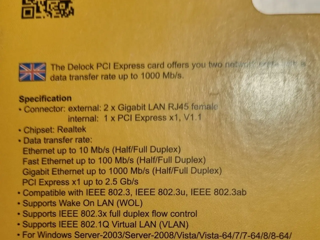 Billede 2 - DELOCK PCI Express kort 2 X Gigabit LAN