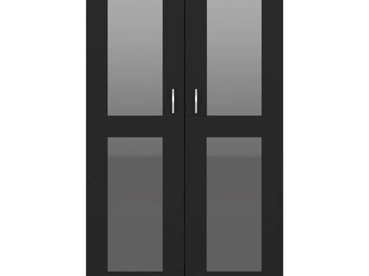 Billede 6 - Vitrineskab 82,5x30,5x150 cm konstrueret træ sort