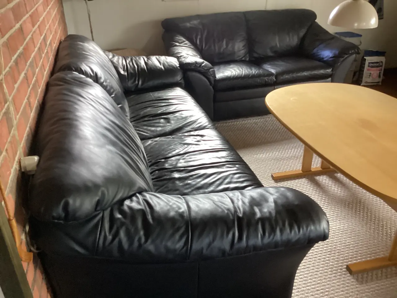 Billede 2 - Lædersofaer L210cm D 85cm 2 sofa 165cm D 85cm. 
