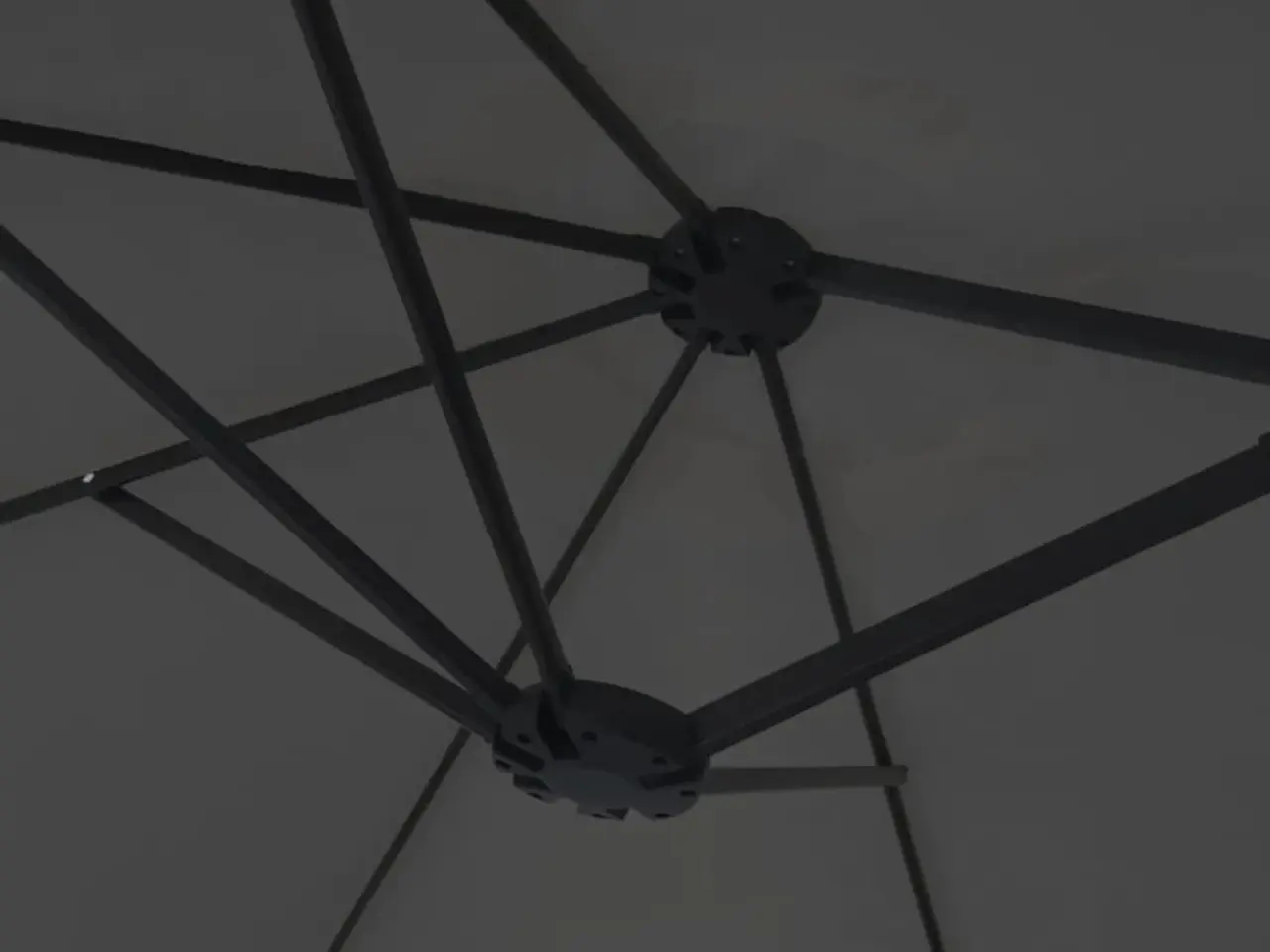 Billede 6 - Parasol m. dobbelt parasoldug 449x265 cm antracitgrå