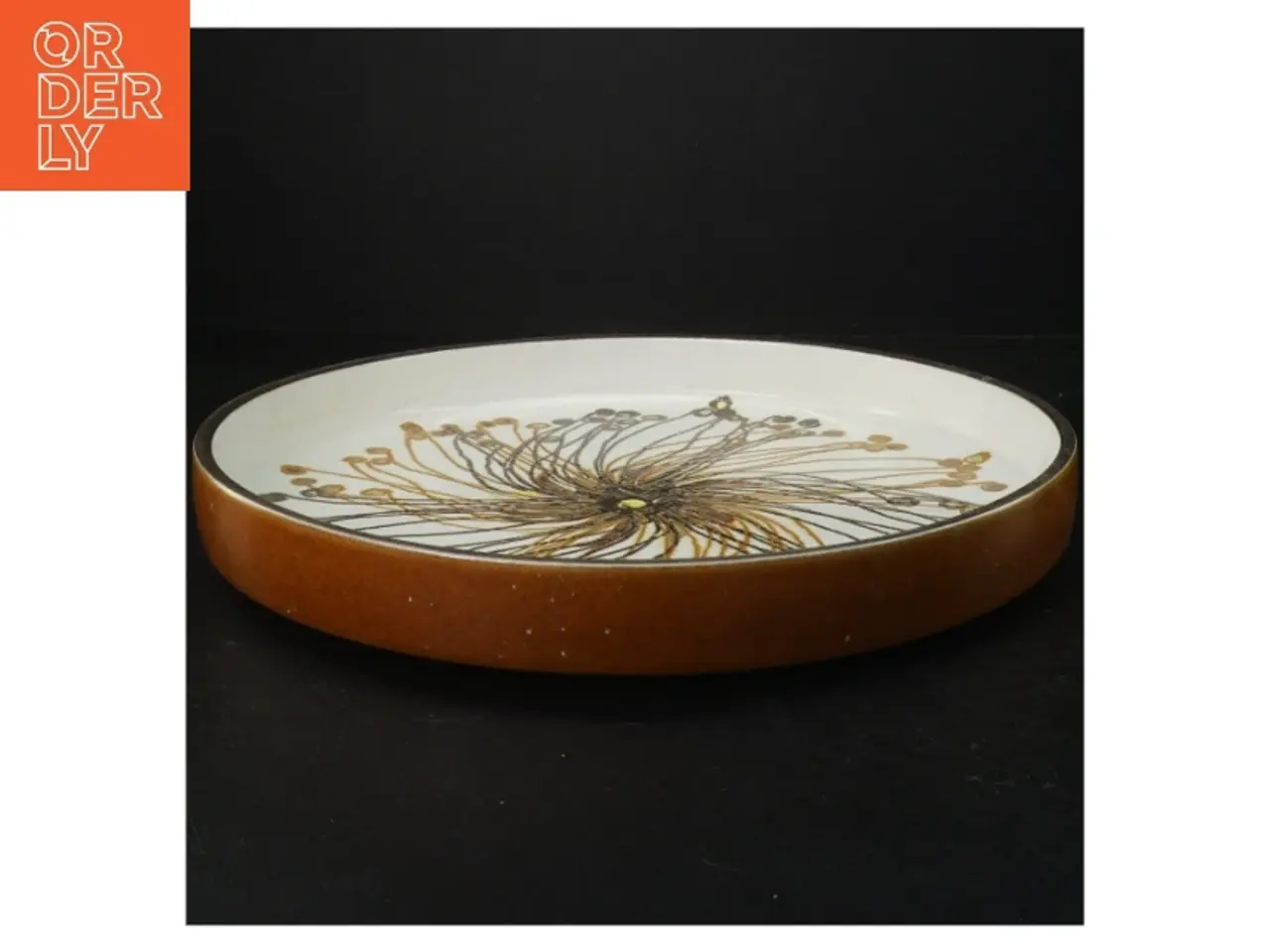 Billede 1 - Keramikfad med blomstermotiv fra Royal Copenhagen (str. Ø 33 cm)