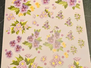 9 stk. 3D Klippeark med flotte blomster