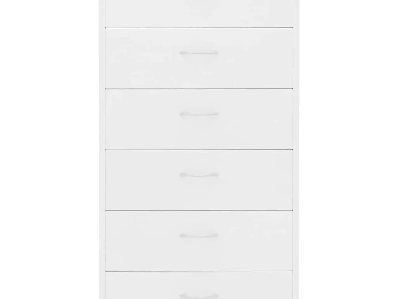 Billede 4 - Kommode med 6 skuffer - 50×34×96 cm, hvid konstrueret træ