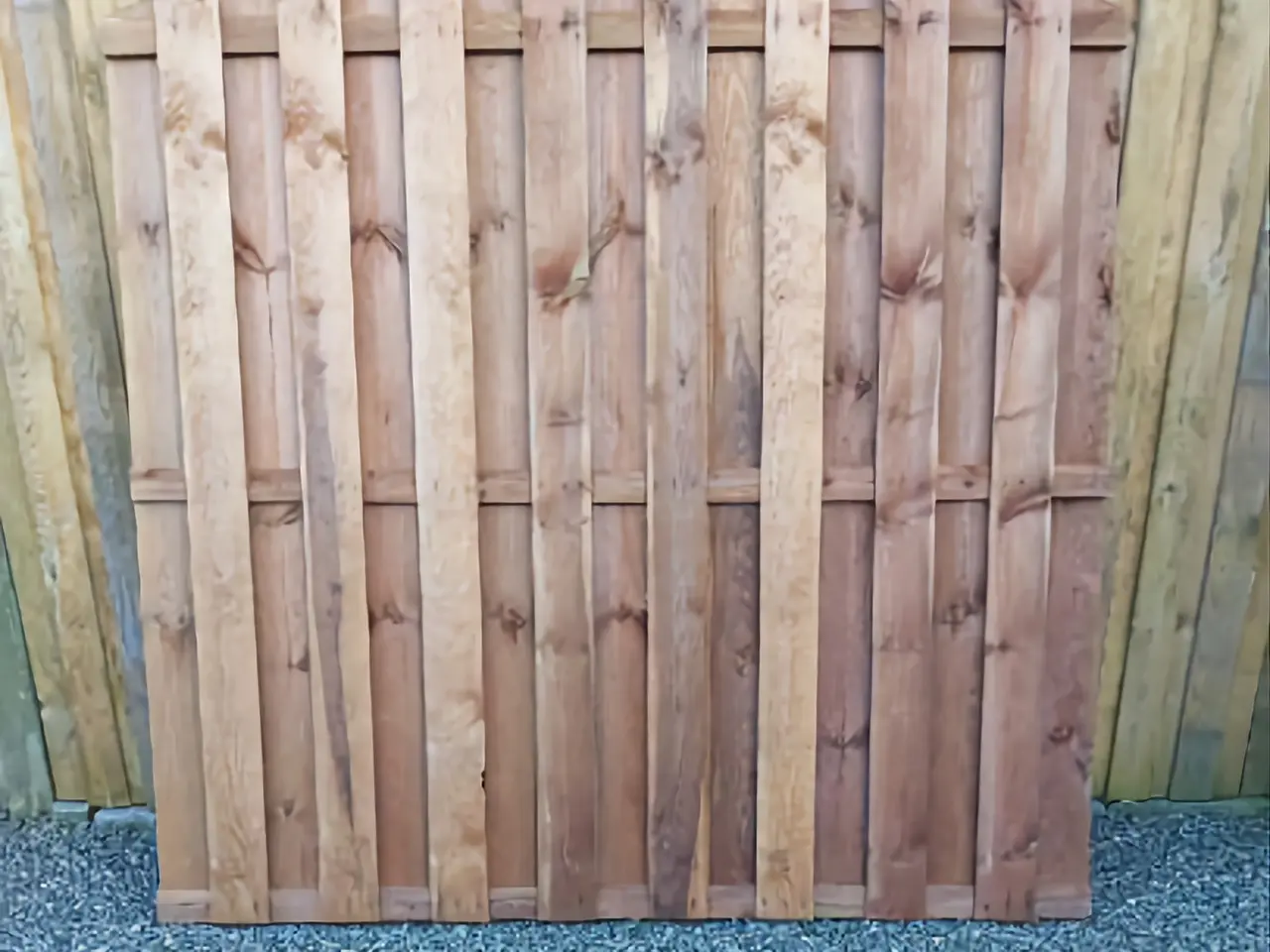 Billede 2 - Plankehegn 180 x 180 cm.