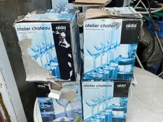 Rød og hvid vins glas