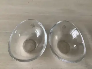 2 Små Holmegård glas skåle