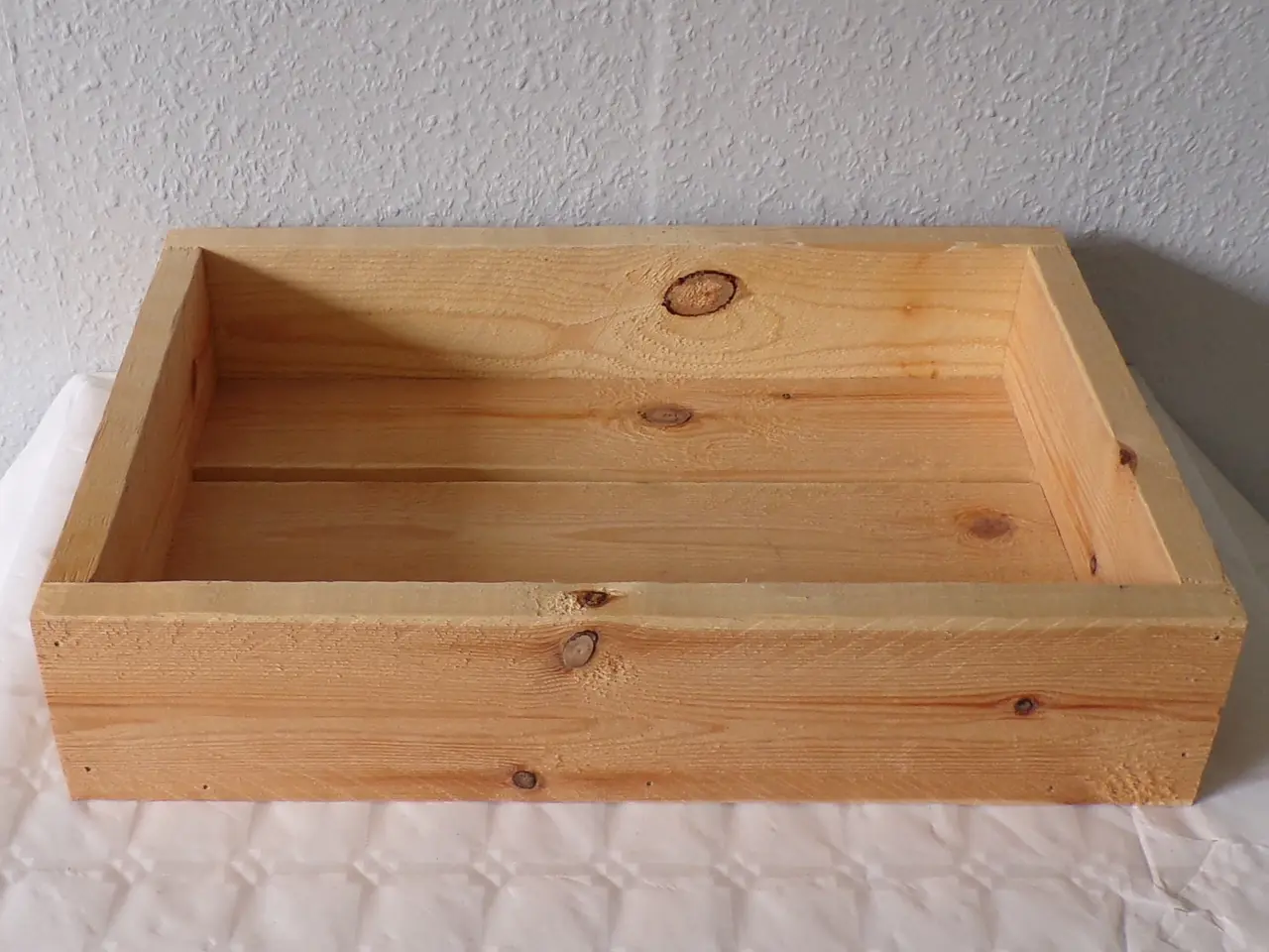 Billede 2 - Bakke i genbrugstræ 45 x 30 cm