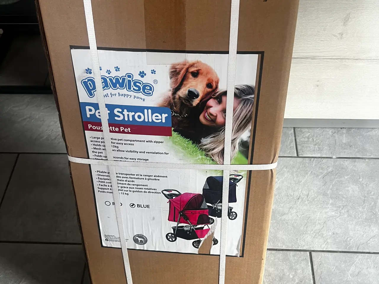Billede 1 - PAWISE Hunde klapvogn med 4 hjul Blå