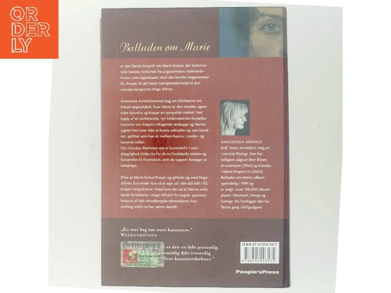 Billede 3 - Balladen om Marie : en biografi om Marie Krøyer af Anastassia Arnold (Bog)