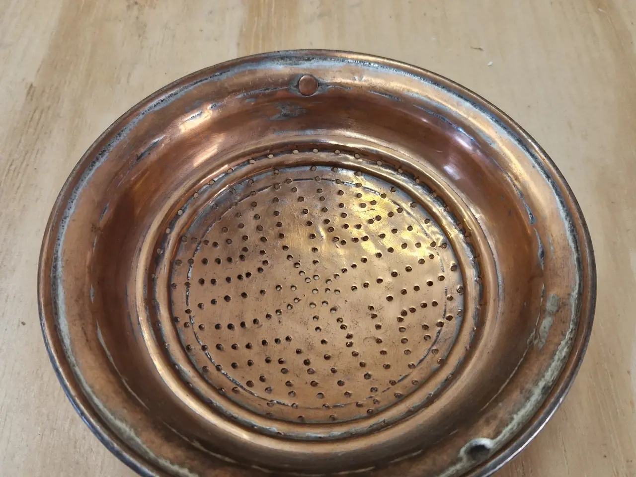 Billede 1 - Antik kobbersi 18 cm diameter