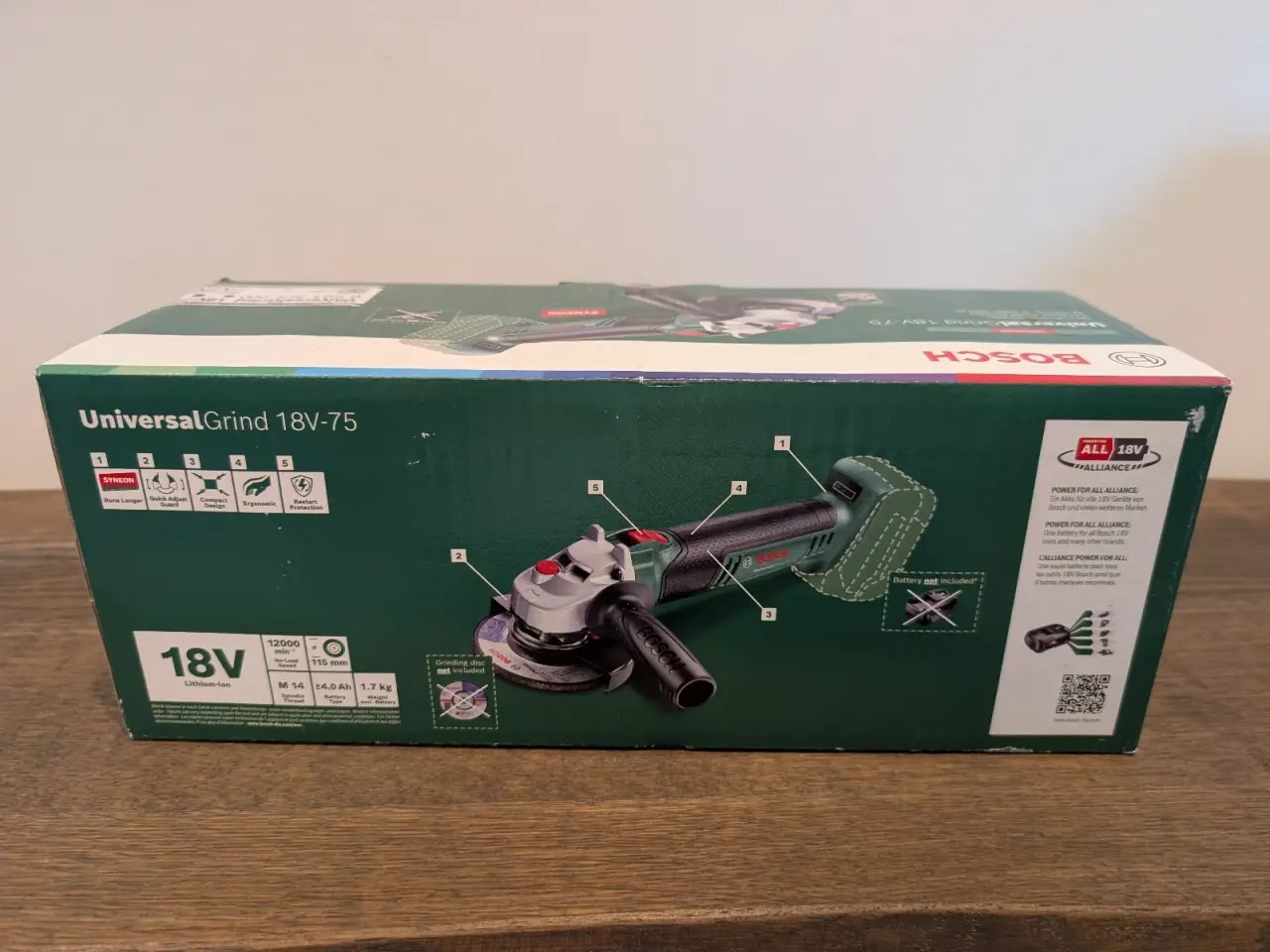 Billede 2 - Bosch UniversalGrind 18V-75 Vinkelsliber - Helt ny