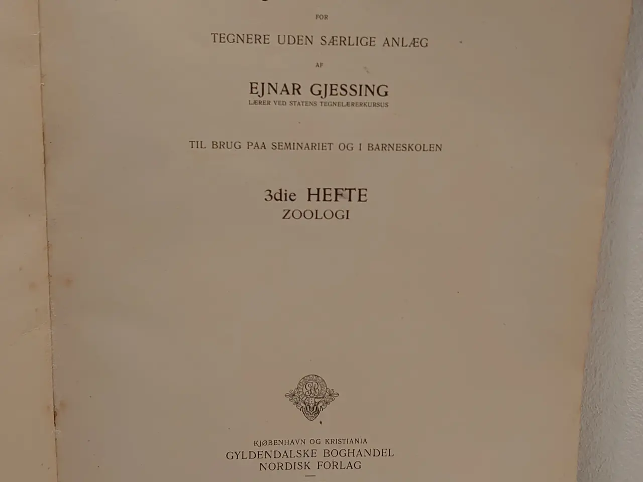 Billede 3 - Ejnar Gjessing: Zoologi.Fagillustrering 3. 1916