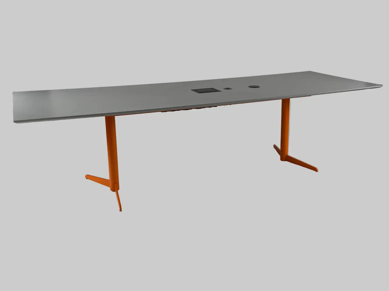 Billede 1 - Mødebord – Grå/Orange Stel 280x90cm