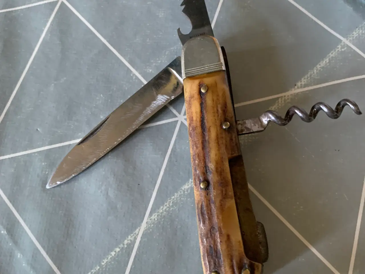 Billede 1 - Jagtkniv med blad i rustfri stål