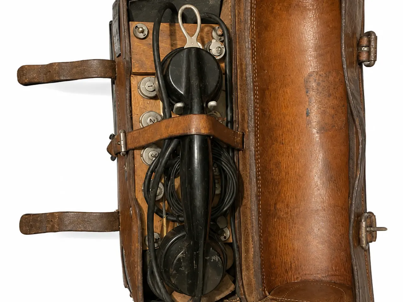 Billede 4 - Original dansk felttelefon HSGT FTLF M/51L i læder