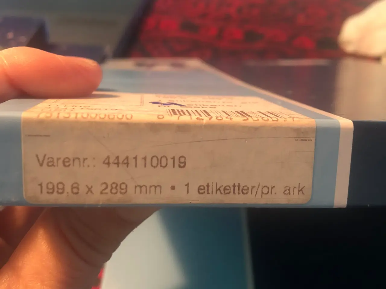 Billede 2 - Etiketter / labels A4-1 slids pr. ark til printer.