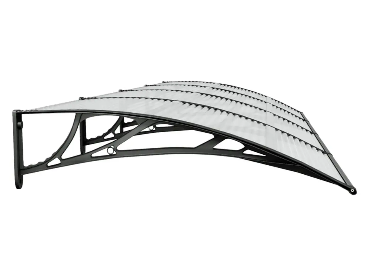 Billede 4 - Dørbaldakin 350 × 100 cm - polycarbonat, sort