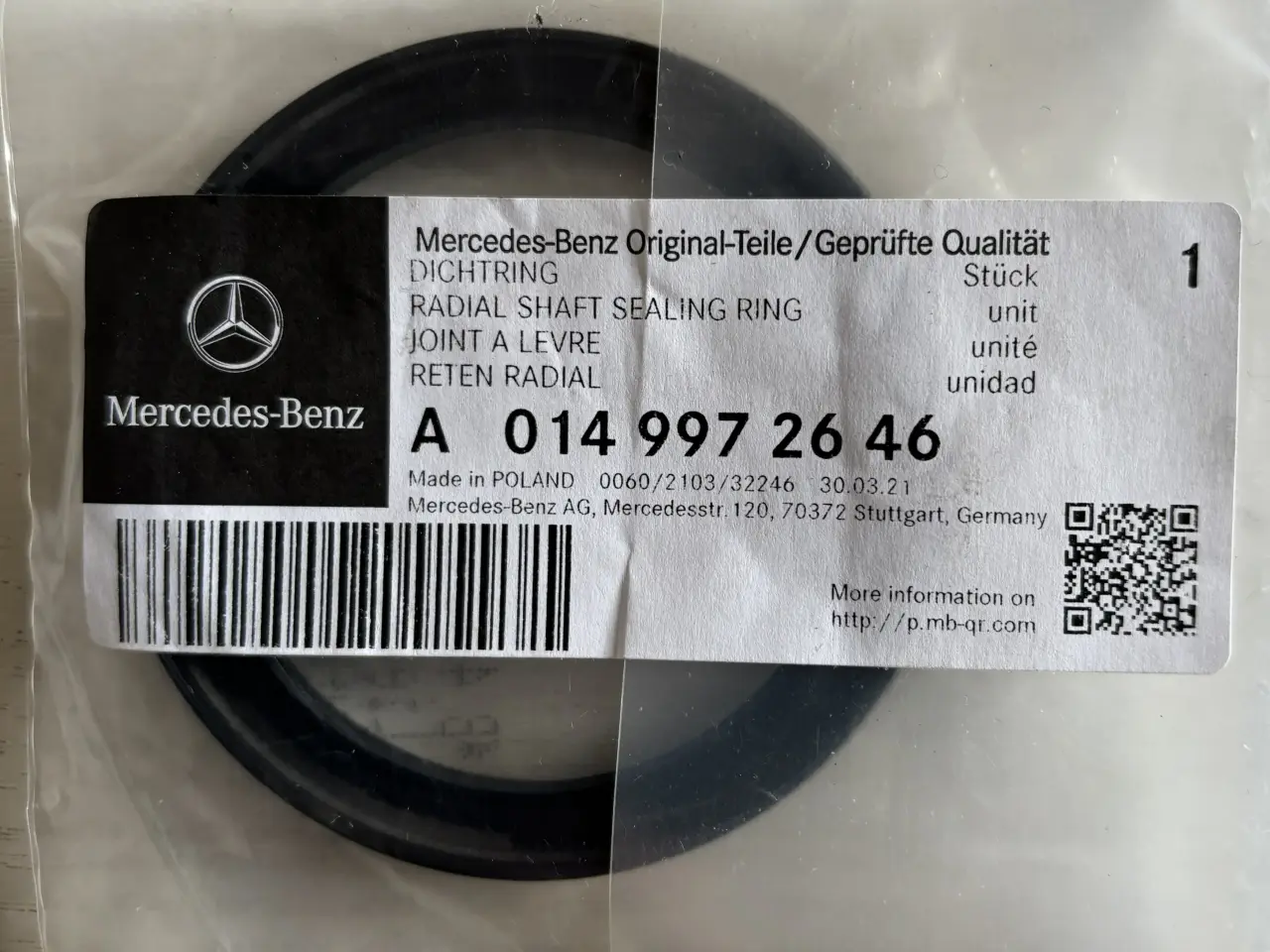 Billede 5 - Bremsedele, bolte og pakning, Mercedes