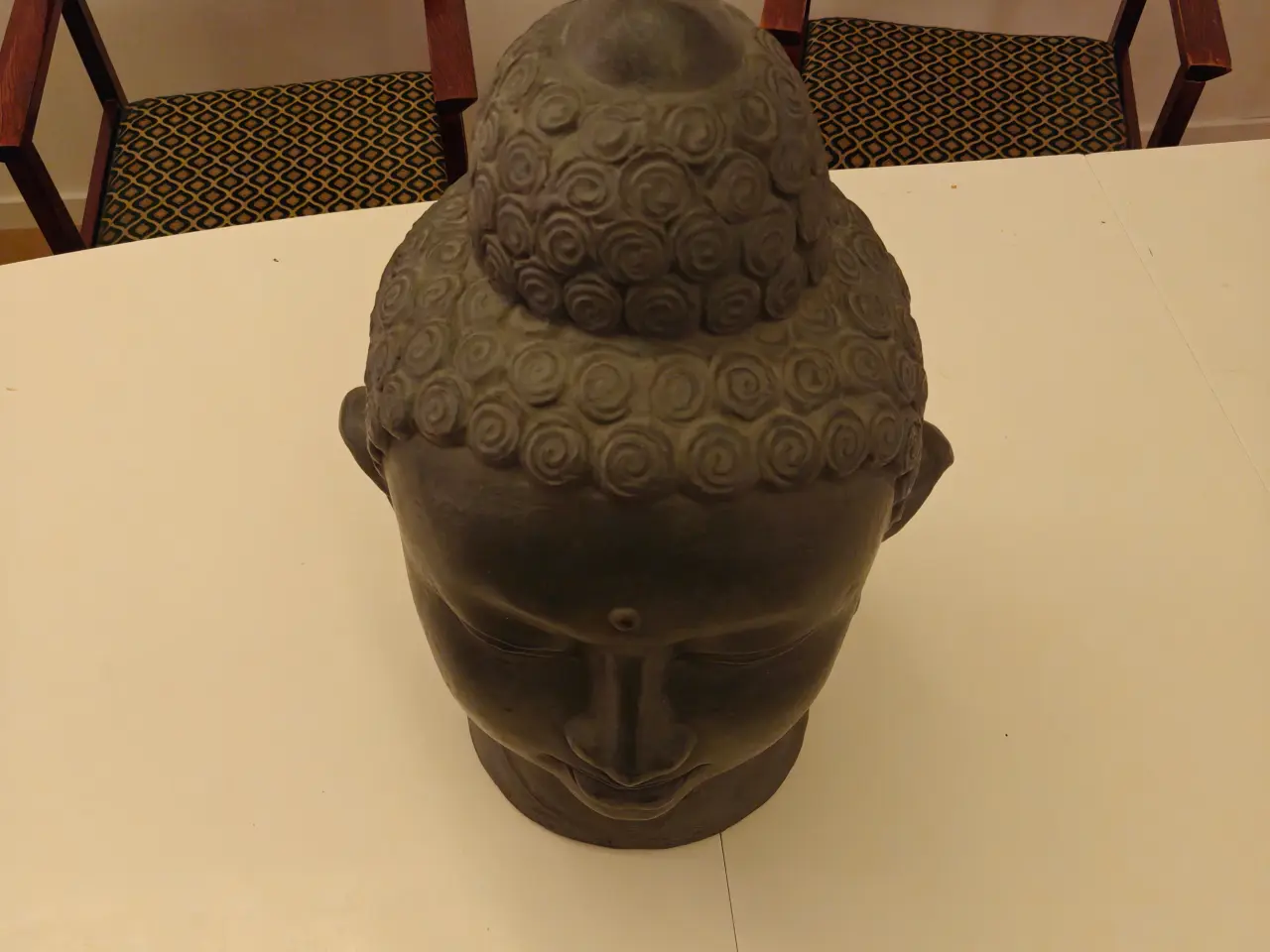 Billede 3 - Buddhahoved i stor størrelse – dekorativt og rolig