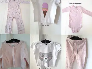 Pige Babytøj, str. 74, 80 og 86 ... Se billeder 