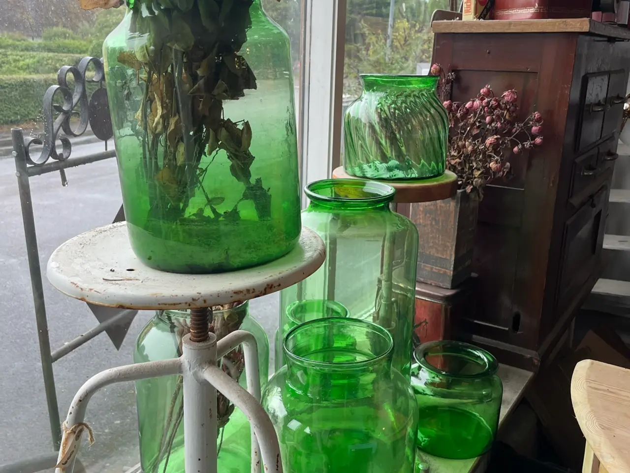 Billede 2 - Vase grønt glas