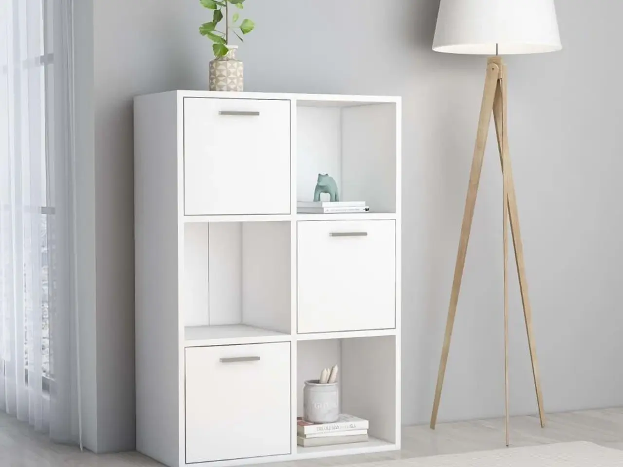 Billede 1 - Kontorreol 60x29,5x90 cm konstrueret træ hvid