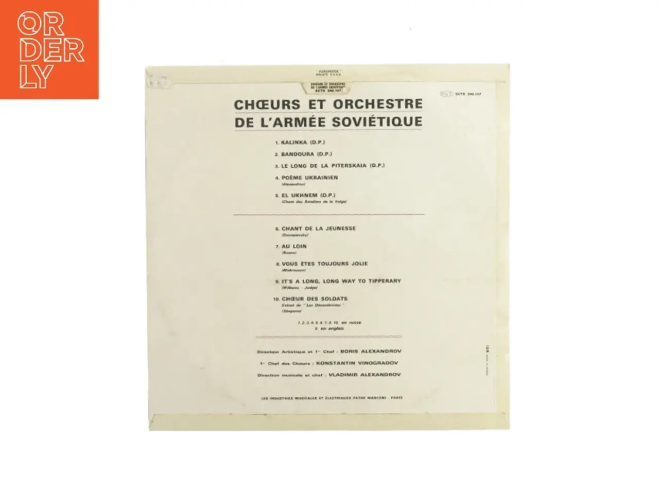 Billede 2 - Chæurs et Orchestre de L'armée Soviétique Vinylplade
