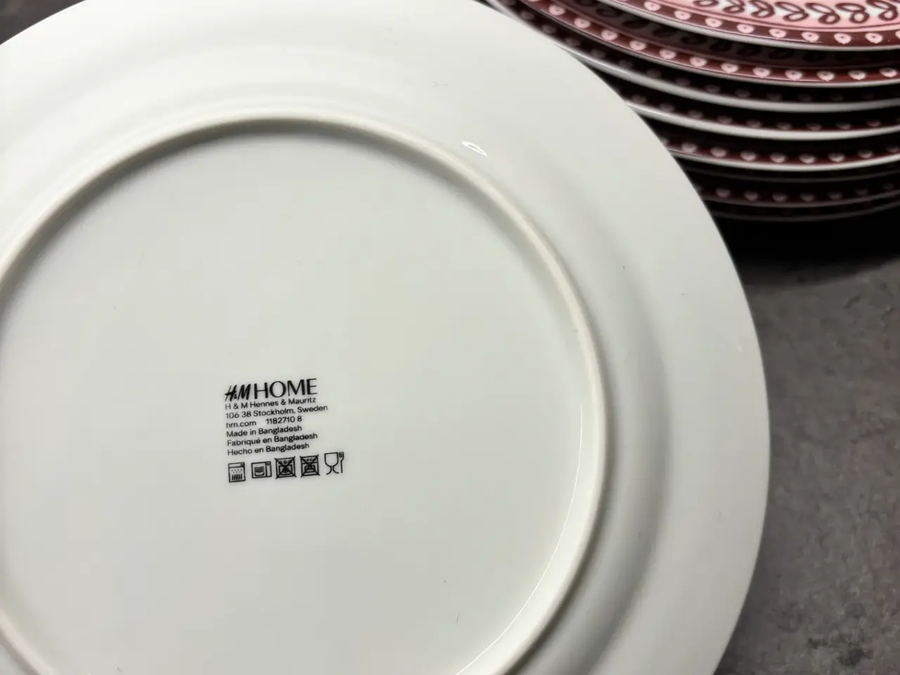 Billede 3 - 6 x H&M Home lyserøde tallerkener