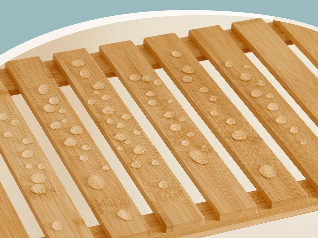Billede 7 - Opbevaringsreol i bambus med 6 hylder - naturbeige
