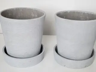 2 potter grå. Hübsch. Ubrugte