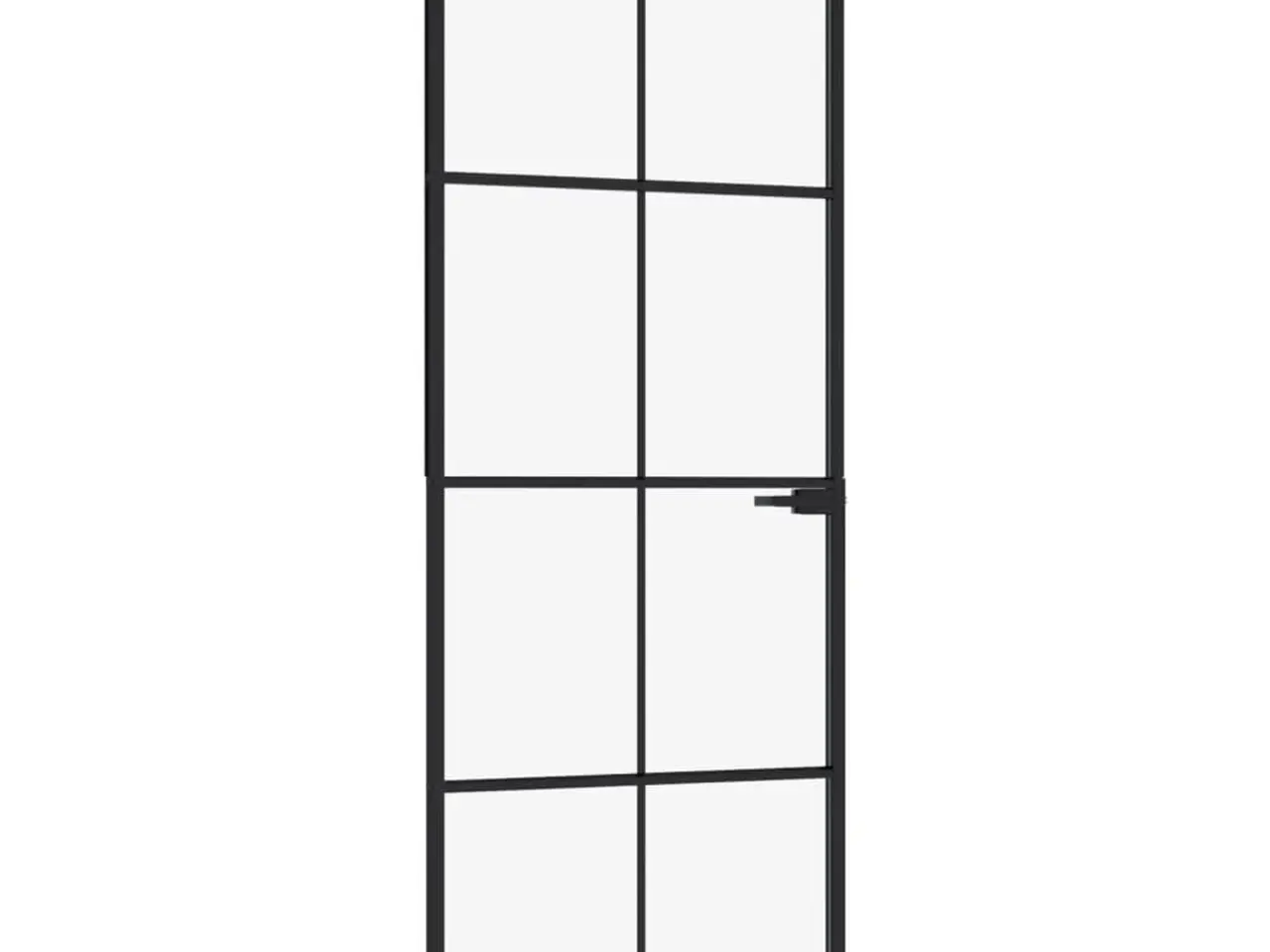 Billede 2 - Dør 76x201,5 cm hærdet glas og aluminium sort