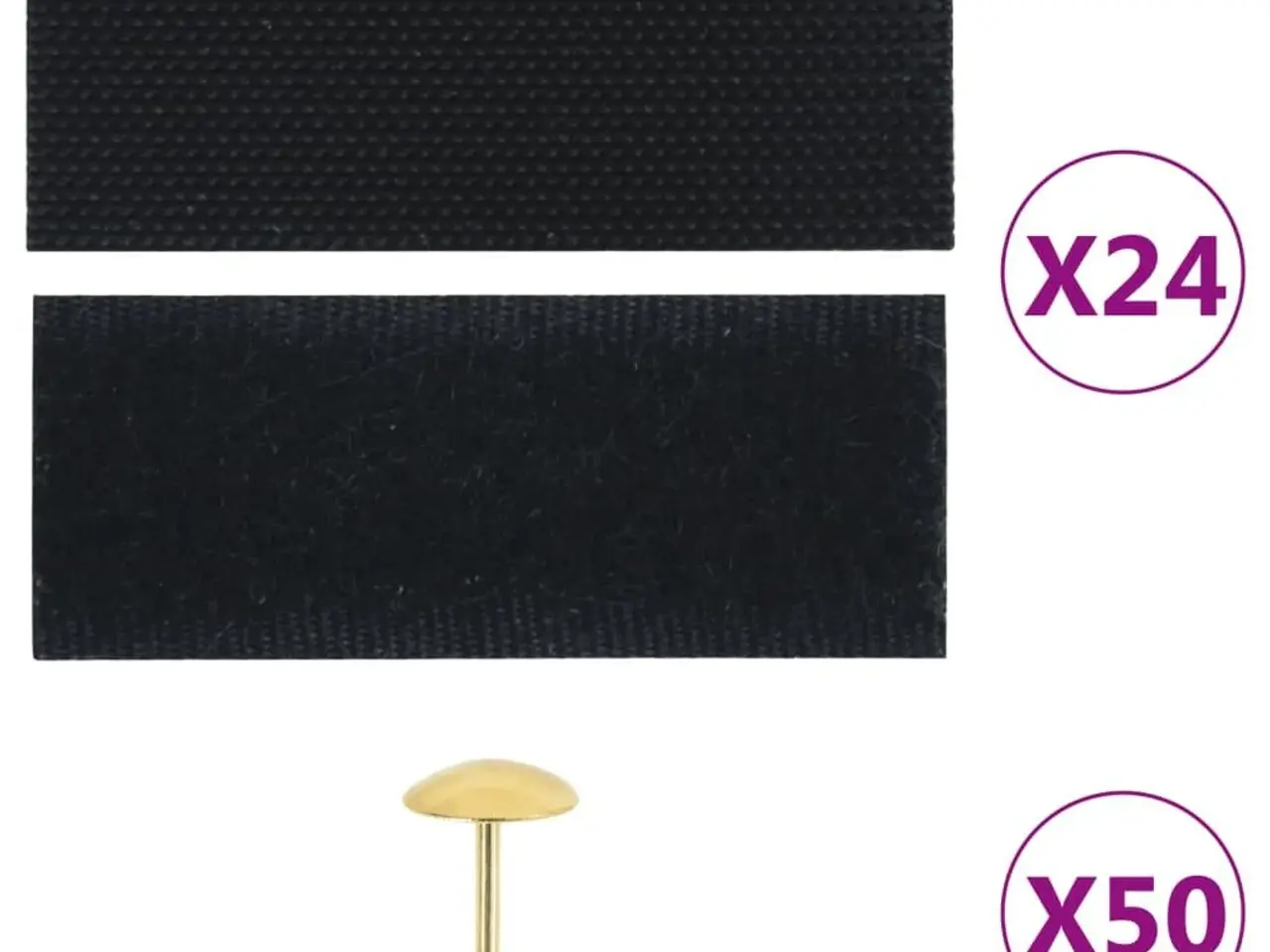 Billede 7 - Magnetisk dørgardin insektnet - 2 stk., 210 × 100 cm, sort