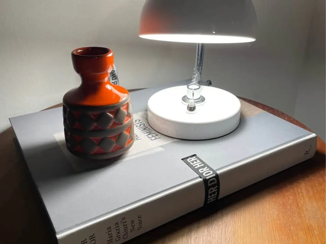 Billede 1 - Retro orange og brun Søholm vase