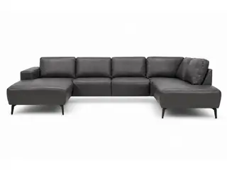 Hjort Knudsen Copenhagen Læder U-sofa - Venstrevendt