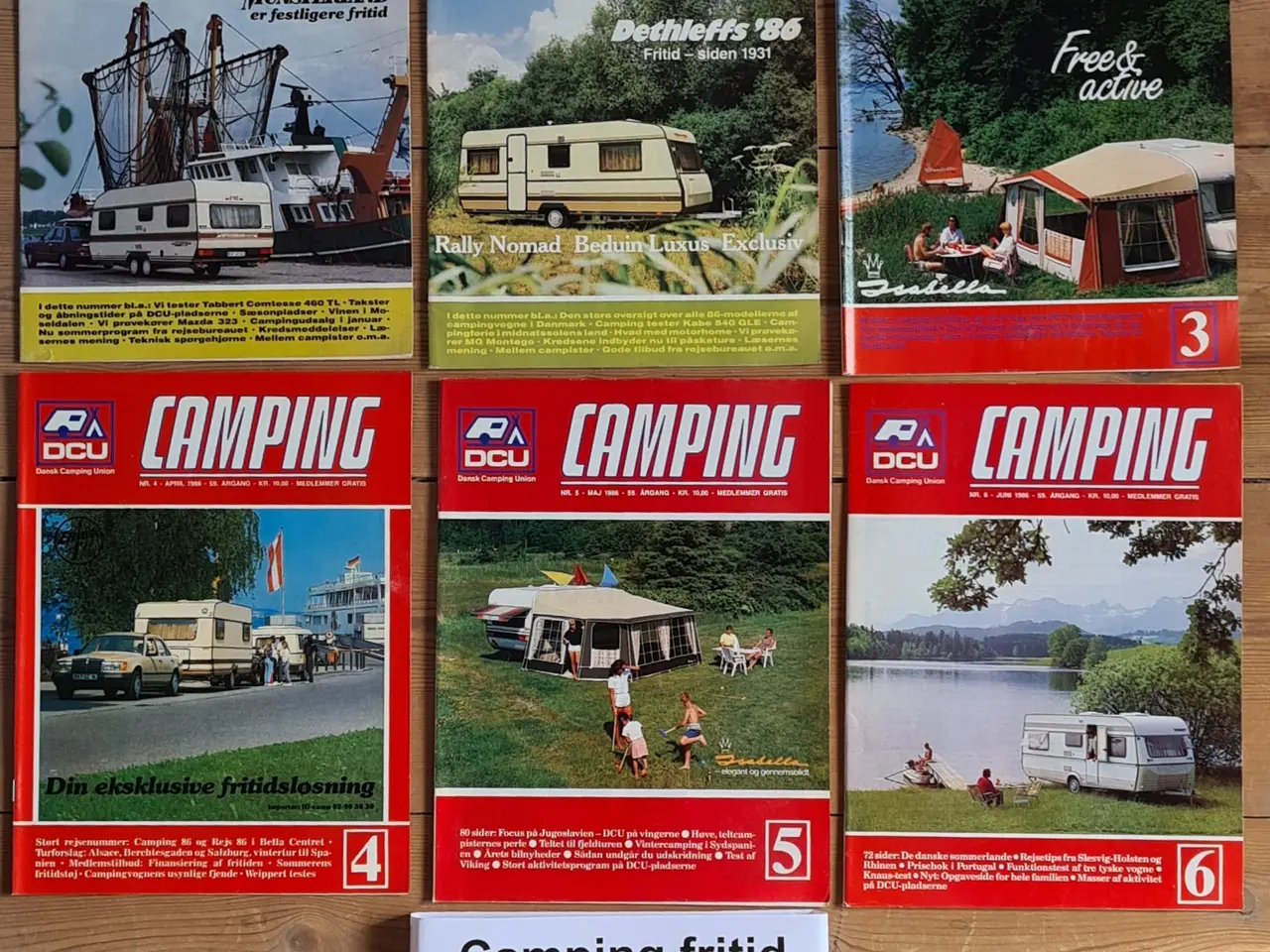 Billede 1 - DCU Camping Fritid magasiner 1986 sæt 12 blade