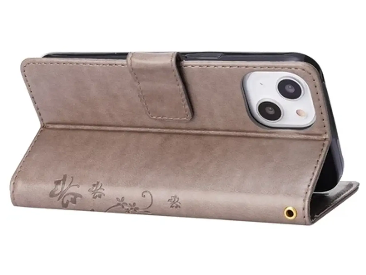 Billede 3 - iPhone 15 Flip Cover – Læder (Papillo)