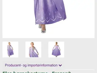 Frozen 2 Elsa kostume str 128