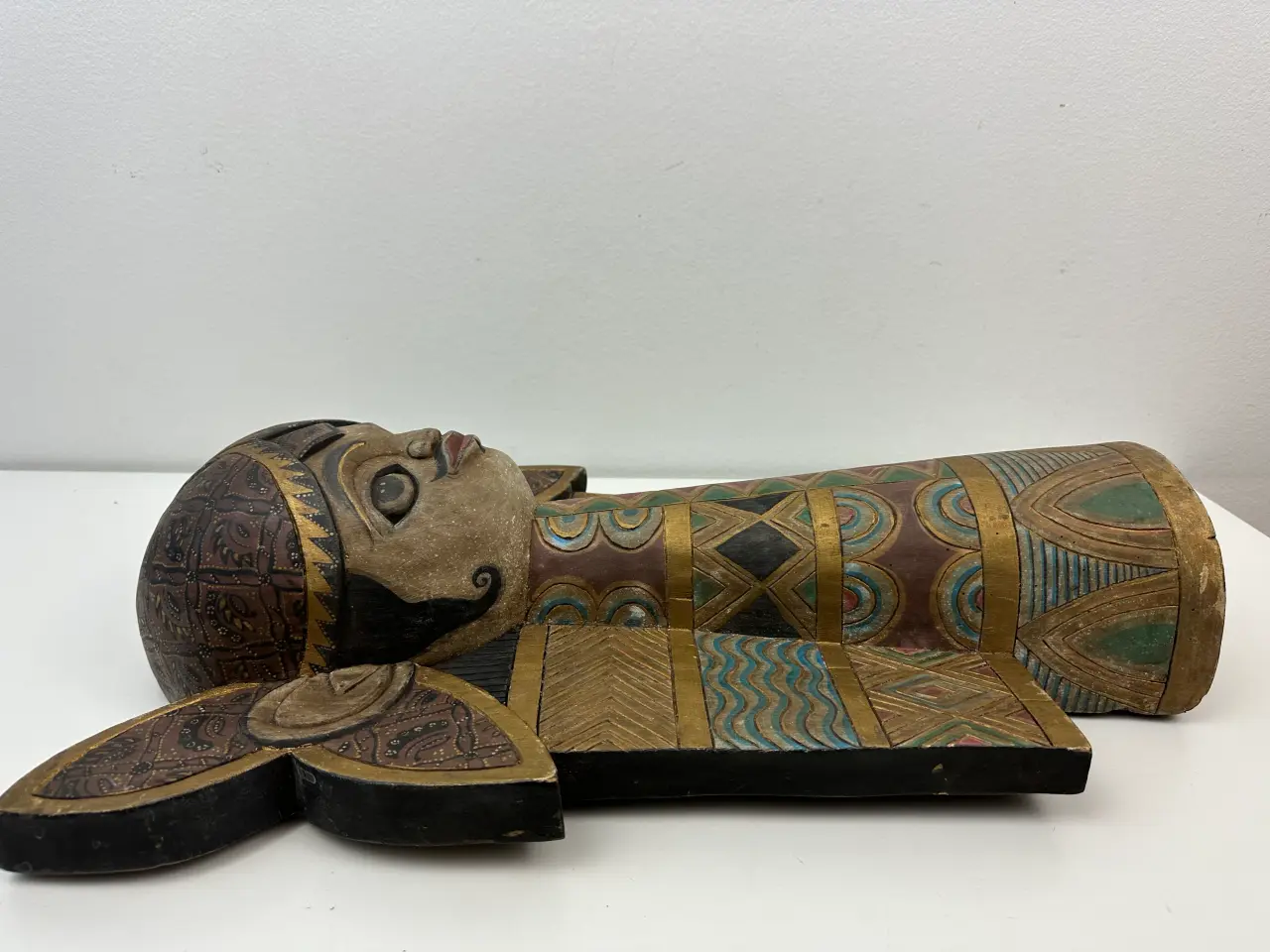 Billede 7 - Flot asiatisk træfigur / træskulptur