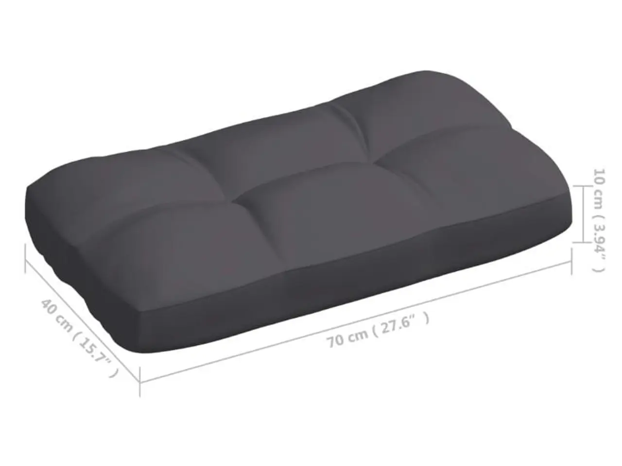 Billede 10 - Hynder til pallesofa 7 stk. antracitgrå