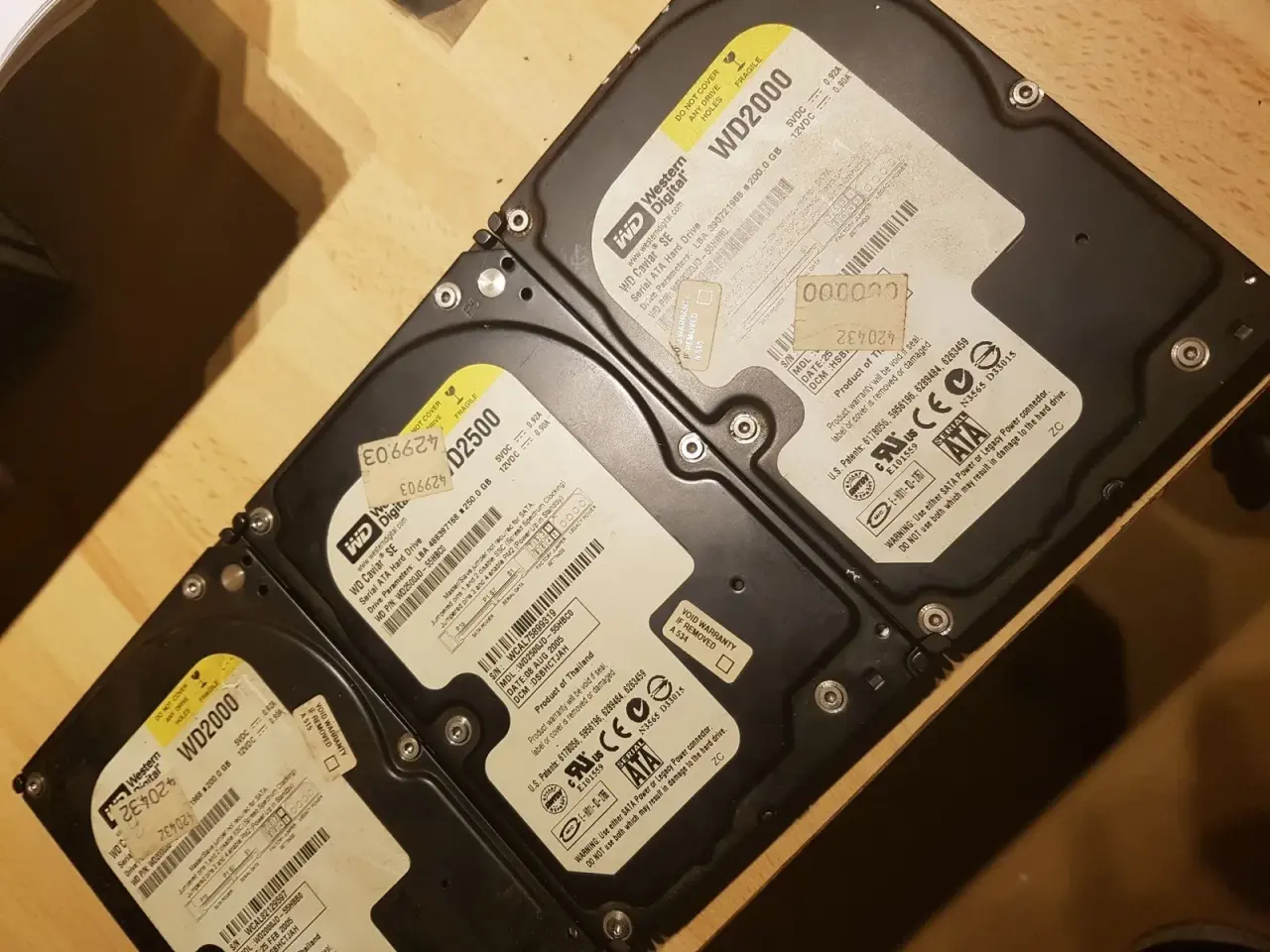 Billede 2 - 3 stk WD 3.5" sata harddiske!