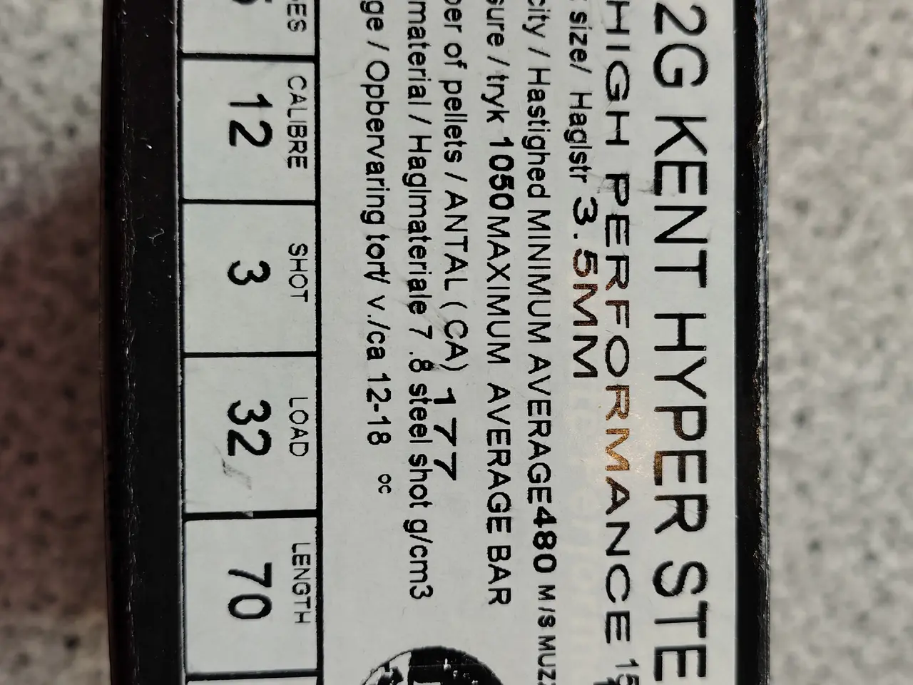 Billede 2 - Kent Hypersteel 12/70 32 gram str.3 hagl