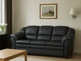 Tønder 3 pers. sofa - Sort tekstillæder