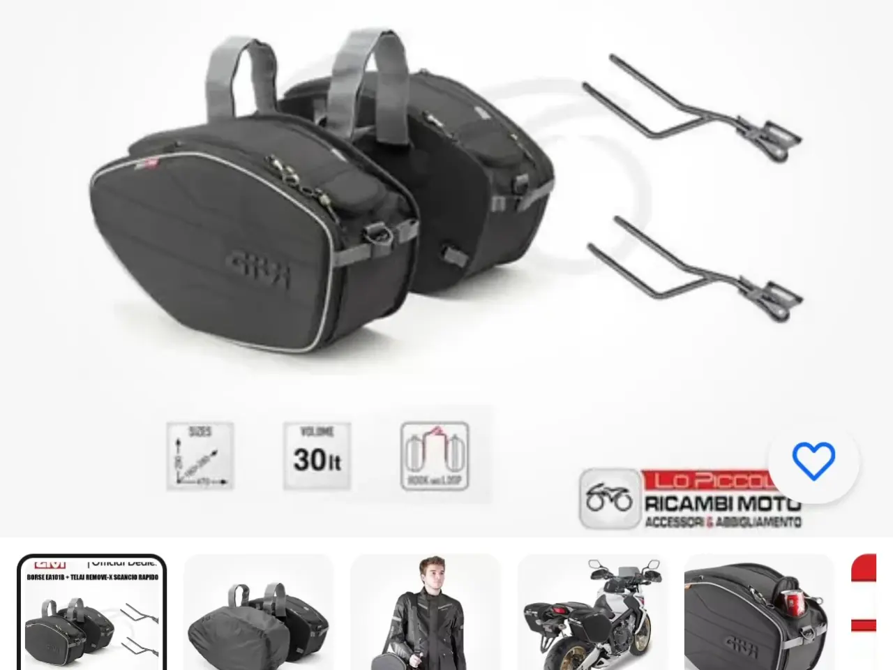 Billede 1 -  Givi tasker til Honda CB1000R SC 80