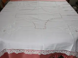 hvid dug, 120 x 123 cm