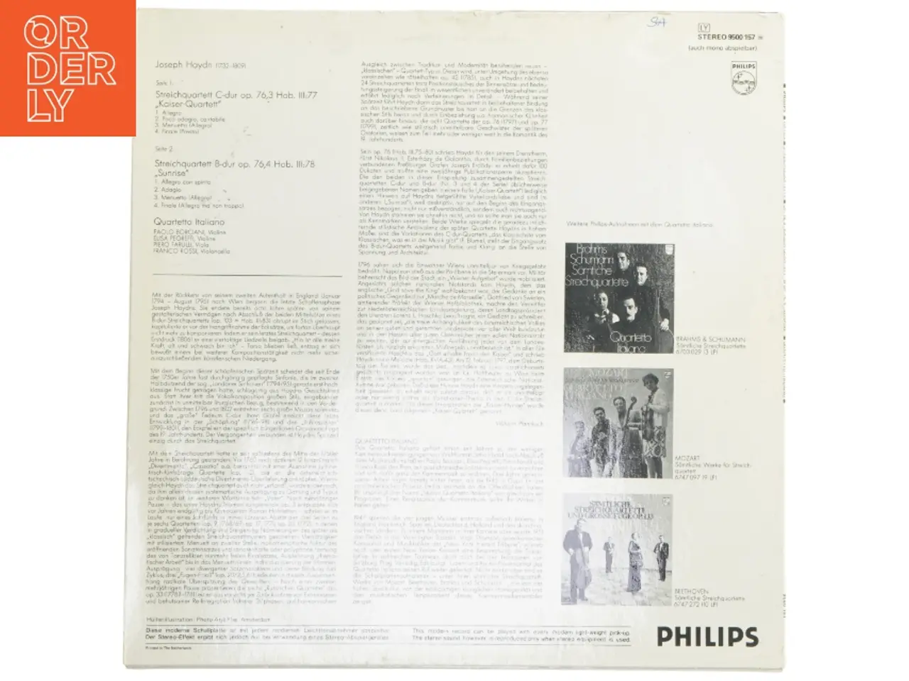 Billede 2 - Haydn Strygekvartetter Op.76 LP