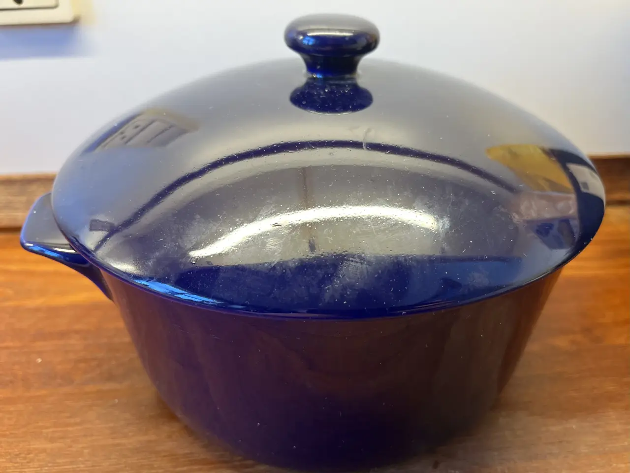 Billede 1 - Blå Ildfast DAN-ILD skål, Lyngby Porcelæn